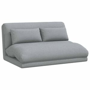 vidaXL Sedia da Pavimento Grigio chiaro 110 x 82 x 55 cm Tessuto
