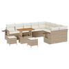 vidaXL Set Divano da Giardino 12 pz 11-Numero di posti Beige e Crema