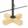 vidaXL Albero di Natale in metallo con supporto Nero 59,5 cm