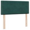 vidaXL Giroletto a Molle con Materasso Verde Scuro 80x220 cm Velluto