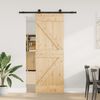 vidaXL Porta Scorrevole con Set Hardware 70x210 cm Legno Massello Pino