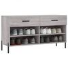 vidaXL Panca Porta Scarpe Grigio Sonoma 102x35x55 cm Legno Multistrato