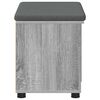 vidaXL Panca per ingresso con cuscino Grigio Sonoma 60 x 38 x 46 cm