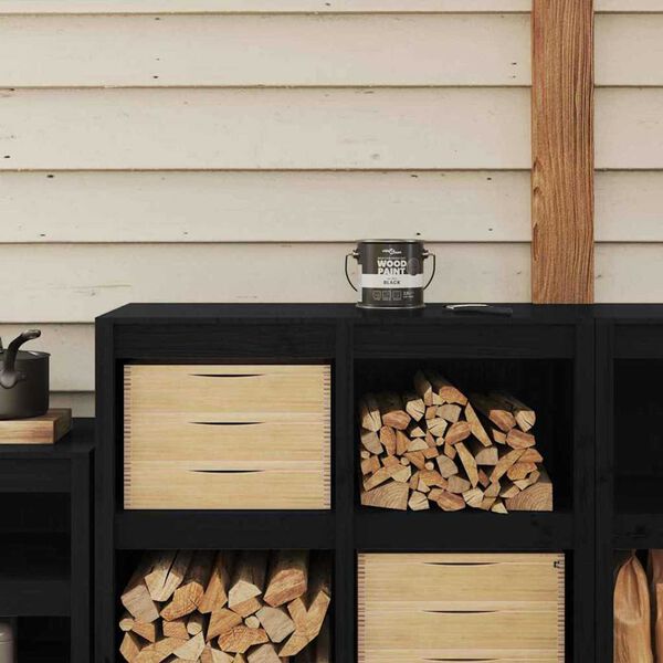 vidaXL Vernice per legno Nero 16,5 x 16,5 x 15,9 cm Stampa da parete