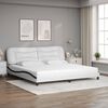 vidaXL Letto con Materasso Hvar Bianco e Nero 200x200cm in Similpelle