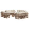 vidaXL Set Divano da Giardino 13 pcs Beige polyrattan
