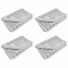 vidaXL Coperta in Pelliccia di Coniglio Finta 4 pcs Grigio