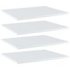 vidaXL Ripiani per Libreria 4 pz Bianco Lucido 60x50x1,5cm Multistrato