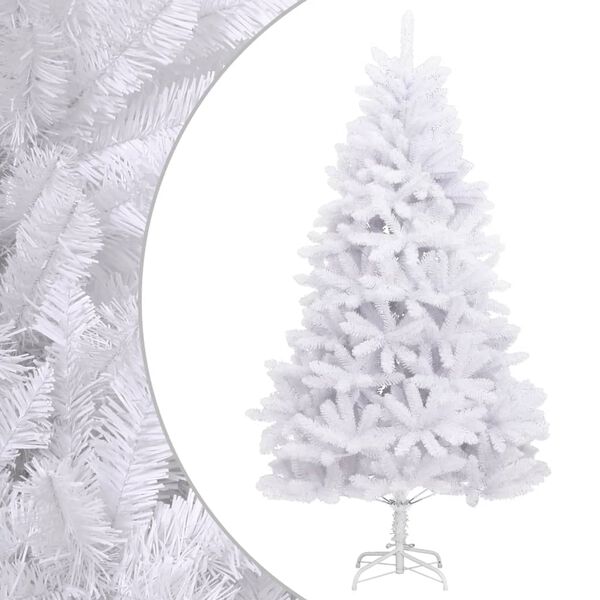 vidaXL Albero di Natale Artificiale Incernierato con Base Bianco 270cm