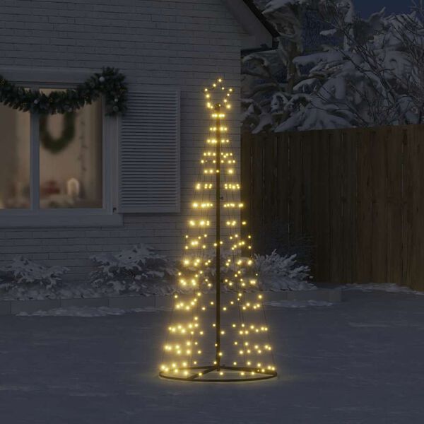 vidaXL Albero di Natale a LED 200 LED Bianco Caldo 180 cm