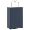 vidaXL Sacchetti di Carta 50 pz con Manici Blu 21x11x31 cm