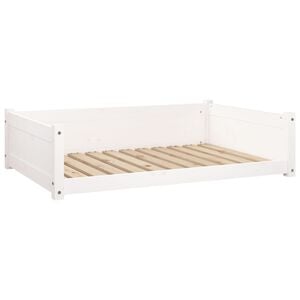 vidaXL Cuccia per Cani Bianca 105,5x75,5x28 cm Legno Massello di Pino