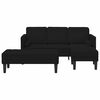 vidaXL Set di divani 2 pcs Nero 173 x 131 x 67 cm Velluto