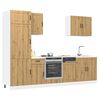 vidaXL Set Mobili da Cucina 7 pz Lucca Rovere Artigianale Truciolato