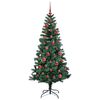 vidaXL Albero di Natale artificiale con luci integrate Verde 150 cm