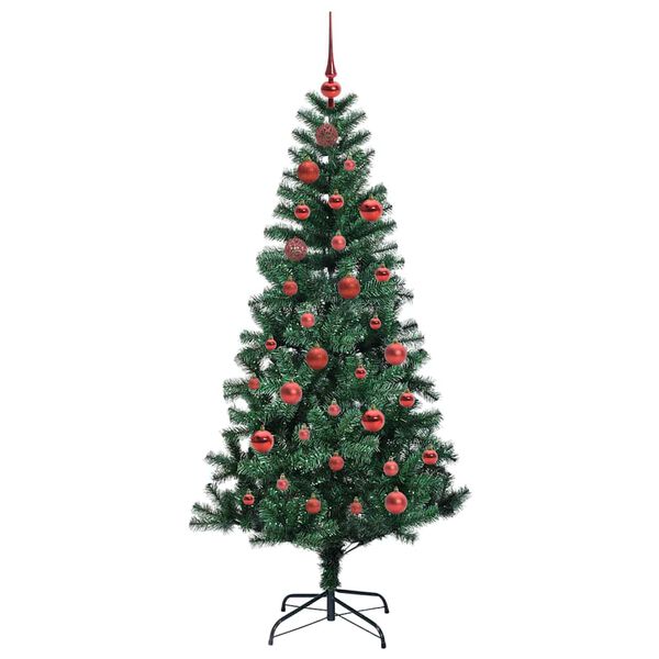 vidaXL Albero di Natale artificiale con luci integrate Verde 150 cm