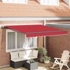 vidaXL Tenda Retrattile Rosso 350 x 250 cm Poliestere e Acciaio