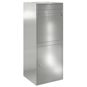 vidaXL Cassetta per pacchi Argento 47,5 x 38 x 59 cm Acciaio zincato