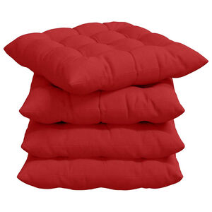 vidaXL Cuscini per Seduta 4 pcs Rosso 40 x 40 x 6 cm Tessuto