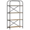 vidaXL Libreria 4 livelli 80 x 30 x 146 cm Legno ingegnerizzato