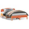 vidaXL Giroletto senza Materasso Marrone Cera 120x200 cm Legno di Pino