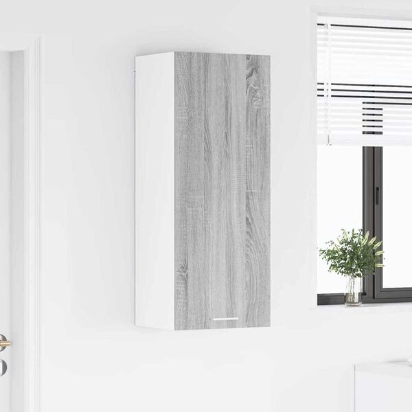 vidaXL Armadio pensile con porta Riga Grigio Sonoma 40 x 31 x 100 cm