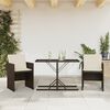vidaXL Set Bistrò 3 pz con Cuscini Marrone in Polyrattan