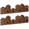 vidaXL Gruccia Marrone 48 x 8 x 15 cm Legno di Mogano Massello