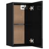 vidaXL Mobile Porta TV Nero Lucido 30,5x30x60 cm Legno Multistrato
