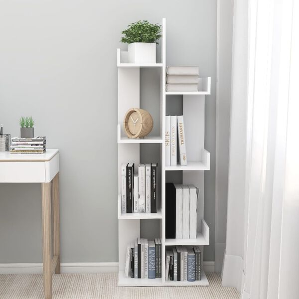 vidaXL Libreria Bianca 48x25,5x140 cm in Truciolato
