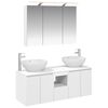 vidaXL Set di Armadi da Bagno 4 pcs Bianco Legno ingegnerizzato