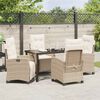 vidaXL Set da Pranzo per Giardino 5 pcs Beige polyrattan