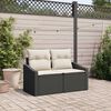 vidaXL Divano da giardino con cuscino 123 x 62 x 69 cm polyrattan