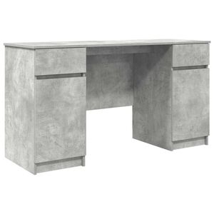vidaXL Scrivania Grigio cemento Legno ingegnerizzato 140 x 49 x 76 cm