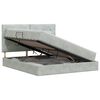 vidaXL Letto con contenitore e materasso Grigio Chiaro 140 x 190 cm