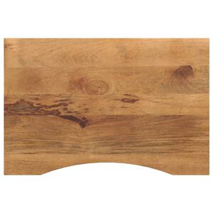 vidaXL Piano Scrivania con Curva 100x50x2,5cm Massello Grezzo di Mango