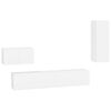 vidaXL Set di Mobili Porta TV 4 pz Bianco in Legno Multistrato