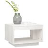 vidaXL Tavolino da Salotto Bianco 50x50x33,5 cm Legno Massello di Pino
