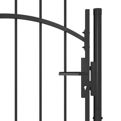vidaXL Cancello da Giardino in Acciaio 1x2,2 m Nero