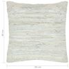 vidaXL Cuscino Chindi Grigio Chiaro 60x60 cm in Pelle e Cotone