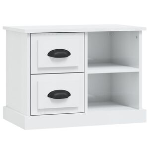 vidaXL Comodino Bianco Lucido 60x35,5x45 cm