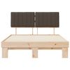 vidaXL Letto con Testiera Rivestita Talpa 135 x 190 cm Pino massello