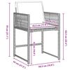 vidaXL Set da Pranzo per Giardino 5 pcs Grigio chiaro polyrattan