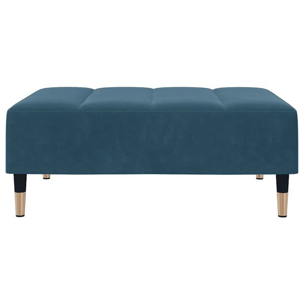 vidaXL Poggiapiedi Blu 77x55x31 cm in Velluto