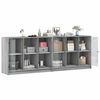 vidaXL Libreria con Ante Grigio Sonoma 204x37x75 cm Legno Multistrato