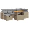 vidaXL Set Divano da Giardino 8 pz con Cuscini Beige Polyrattan Acacia