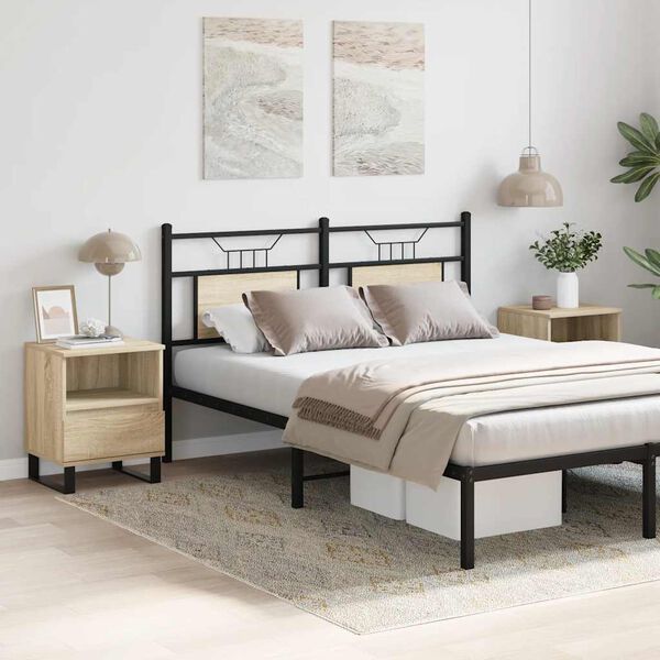 vidaXL Comodini 2pz Rovere Sonoma 40x35x50 cm in Legno Multistrato