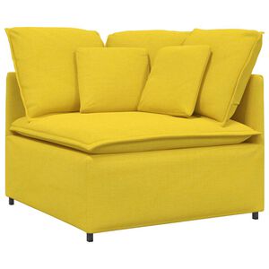 vidaXL Modulo Angolare Divano Modulare con Cuscini Giallo Chiaro 100cm