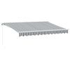 vidaXL Tenda da Sole Retrattile Manuale Antracite e Bianco 350x250 cm