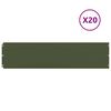 vidaXL Bordure per Prato 20 pz Verde Oliva Acciaio Laminato a Freddo